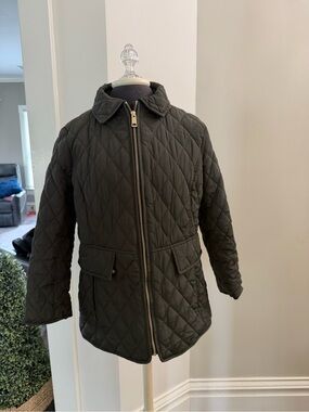 Michael Kors Jacket Size M Quilted Zip-Front Jacket in Olive Green Women’s